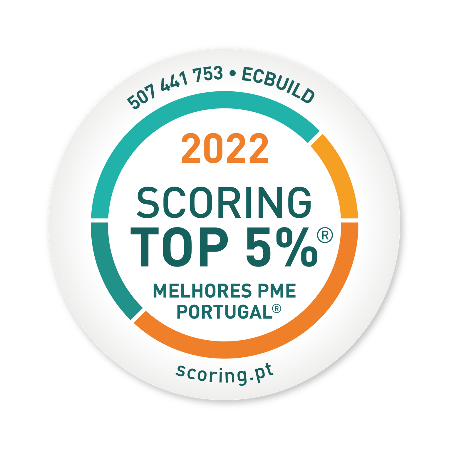 Selo Scoring TOP 5% 2022 – Melhores PME Portugal